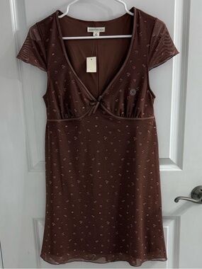 Aeropostale Brown and Pink Dress